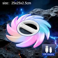 Spalvingas šviečiantis shurikenas, besisukantis šviesos kardas su daugiaspalviais LED, muzika, cosplay, šaunus mirksintis vaikiškas žaislas 25cm