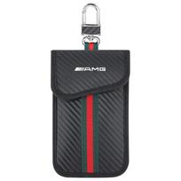 Automobilio rakto dėklas Signalų blokavimo krepšys RFID apsaugos kišenė Raktų pakabukas Mercedes Benz AMG GLA GLC GLS GLB GLE EQS Automobilio priedai SR9 black