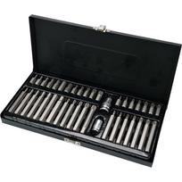 Antgalių rinkinys ilgų trumpų hex torx spline metalinė dėžutė 40vnt.