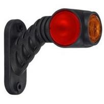 Žibintas LED 12/24V lenktas raudona/balta/geltona L-125mm kairė