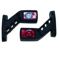 Žibintų rinkinys LED 12/24V lenktas raudona/balta/geltona L-131mm TT.12190