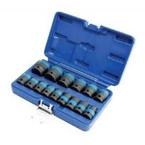 Smūginių galvučių rinkinys 1/2" 10-32mm 15vnt.