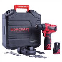 Akumuliatorinis suktuvas-gręžtuvas su priedais plastikinė dėžė 12V 1.3Ah LI-ION WORCRAFT