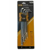 Veržliarakčių L-formos rinkinys hex / torx 9vnt. (H1.5-H10) (T10-T55)