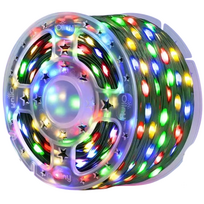 Girlianda 1000LED 8 funkcijos žaliu vielos laidu Spalvota (Mėlyna/geltona/žalia/raudona)