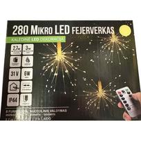 Girlianda užuolaida skaidriu laidu 2.7 x 3m MICRO 280 LED Šiltai balta
