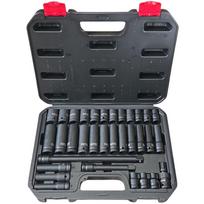 Smūginių galvučių rinkinys, ilgos/trumpos su priedais 1/2″ 8-22mm 33vnt.