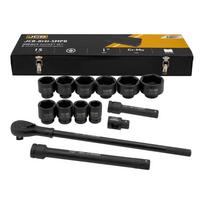 Smūginių galvučių rinkinys 1" 36-80mm 15vnt.