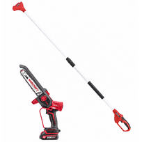 Akumuliatorinis grandininis pjūklas mini 8"  + teleskopinis prailginimas 20V LI-ION