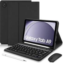 Klaviatūros dėklas - BOOLING - Samsung Galaxy Tab A9 / A11 - PU apsauga - AZERTY klaviatūra - Belaidis pelės