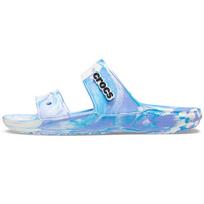 Crocs Classic Clog Marble Beach Unisex White Blue Slippers 'White Blue' 207701-1FK 42-43