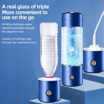 Portable Hydrogen Water Bottle Generator for Water Hydrogen Water Generator for   Travel 330ML white
