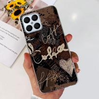 Fashion Cool Pattern Case For Honor X8 TFY-LX1 TFY-LX2 TFY-LX3 Soft Silicone TPU Back Cover For HonorX8 X 8 4G Phone Cases Honor X8 (4G) smėlis