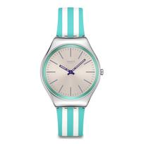 SKIN IRONY BEACH HOUR Watch SYXS160 Unisex Adult Green [Swatch] žalia