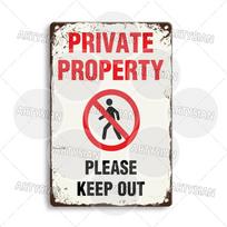 DORA Tin Sign No Trespassing Plaque Private Property Waring Metal Sign Beware of Dog Private Jetty No Public Use Do Not Enter Restricted Area 20x30cm（7.8x11.8inch）