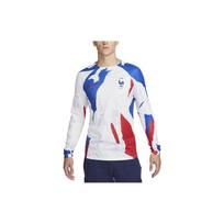 Nike France Dri-FIT Long Sleeve Prematch Top 'White Blue Red' Men's DM9533-100 L