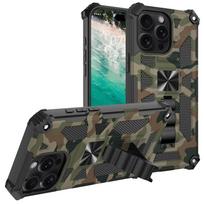 New Hybrid Heavy Duty Camouflage Armor Holder Case for IPhone 16 15 Pro Max Plus Kickstand OTT-B Military Box Stand Bumper Cover For iPhone15 Pro