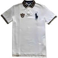 Polo Ralph Lauren Big Pony Logo Embroidered Cotton Short Sleeve Polo Shirt Classic Edition Men tops 710767630-001 L gray