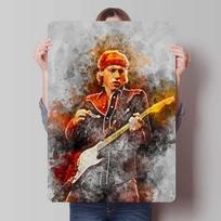 Mark Knopfler Metalinis ženklas Dainininko Plakatai Žaidimų Kambario Dekoracija Vyras Vintažinis Skardos Ženklas Plokštelė Sienos Meno Dekoro Interjerui 20x30cm（7.8x11.8inch） brown