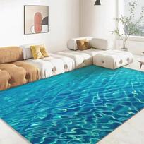 3D Ocean Sea Water Rug Sea Carpet for Living Room Rugs Home Floor Decor Living Room Child Play Mats Decoration Rugs for Bedroom 40X60CM