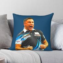 Gerwyn Price Darts Pillowcase Polyester Linen Velvet Printed Zip Decor Throw Pillow Case Car Cushion Cover 30X30CM blue