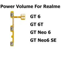 For Realme GT 6 6T Neo Neno6 6 Se Side Button Switch Volume Key Power On Off Flex Cable Parts Replacement GT 6 black
