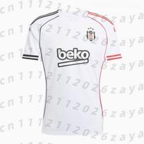 Besiktas JK Namų futbolo marškinėliai Turkijos Superlyga Vyriška gerbėjų versija Juoda balta V formos iškirptė Kvėpuojantis Futbolo Šeimos Vaikų T-marškinėliai S white
