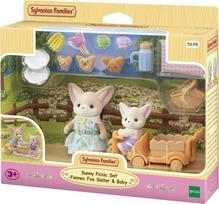 Epoch Sylvanian Families Sunny Picnic Set -Fennec Fox Sister & Baby