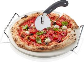 Gefu Set: pizza cutter + stone with round stand DARIOSO