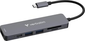 Verbatim USB-C Essentials Multiport Hub 6 ports: HDMI, USB-C PD, USB-A 3.2 Gen 1, USB-A, SD & microSD