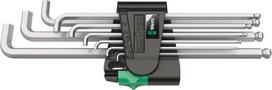 Wera 950/9 Hex-Plus 4 L-key set, metric, chrome-plated