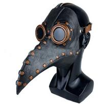 Helovino maro daktaro kaukė, ilganosė paukščio buko kaukė, steampunk dujų odos veido kaukė, kostiumo aksesuaras suaugusiems, Helovino dekoras juoda