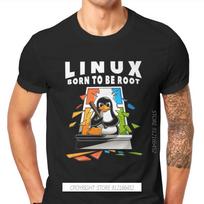 Linux Operating System Tux Penguin Man TShirt Window Crash Root Illustration Fashion T Shirt Graphic Sweatshirts New Trend Te... S įvairiaspalvis