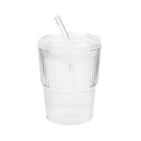 Homla stiklinė Embo Groove, su stikliniu šiaudeliu, 0,4 l