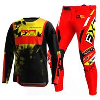 motokroso pavarų komplektas vaikams 4 5 6 7 8 9 10 11 12 13 metų Jaunimas vaikas Motociklas berniukas Mergaitė Jersey Pant Kits lenktyninis kostiumas Visureigis Enduro MX MTB M-22 red