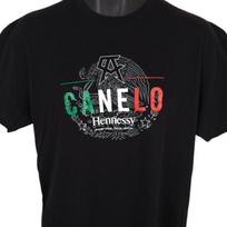 Hennessy 100% Cotton T-shirt Mens Tees Top Mens Size Large Black Canelo Alvarez Cognac Never Stop Settle S įvairiaspalvis