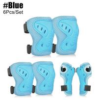 6Pcs Kids 3-10 Years Knee Elbow Pads Guards Protective Gear Set Fit For Roller Skates Cycling Bike Skateboard Scooter Riding Sports