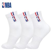 NBA kojinės vyrams, kvėpuojančios, prakaitą sugeriančios, medvilninės, kasdienės sportinės kojinės, baltos, iki pusės blauzdos, visų sezonų, bėgimo, krepšinio kojinės, 3 poros white