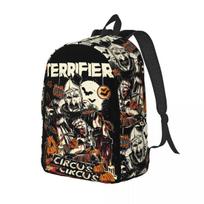 Terrifier Horror Movie Halloween Backpack Sports Student Hiking Travel The Clow Film Daypack for Men Women College Shoulder Bag black