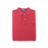 Second life - Men's Y2K Short Sleeve Polo Shirt - Very Good Condition S red