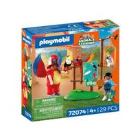 PLAYMOBIL 72074 Zoologijos sodas: spalvingas papūga ir vaikas, gyvūnai ir draugai, miniatiūrų pasaulis, 29 dalys, nuo 4 metų
