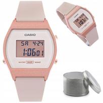Moteriškas laikrodis Casio skaitmeninis, kvarcinis, smėlio rožinio aukso, WR50