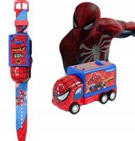 Vaikiškas laikrodis su projektoriumi Spiderman Avengers