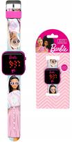 Vaikiškas LED laikrodis Barbie, rožinis