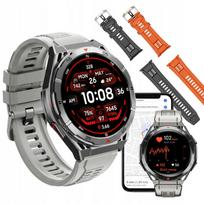 Išmanusis laikrodis vyrams, sidabrinis, atsparus vandeniui, GPS, AMOLED, pokalbiai, asistentas