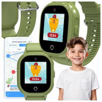 Vaikiškas išmanusis laikrodis su GPS sekimo funkcija LOCON, žalias