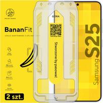 Apsauginis stiklas Samsung S25 su aplikatoriumi, 9H grūdintas, BananFit