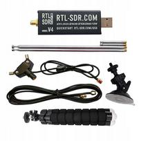 SDR imtuvas RTL-SDR RTL2832U DVB-T V4 500kHz–1766MHz su dipolinėmis antenomis
