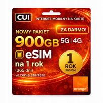 eSIM kortelė Internet Orange LTE 4G 5G 900GB 427 dienoms