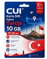SIM kortelė CUI Turkija, 10GB interneto